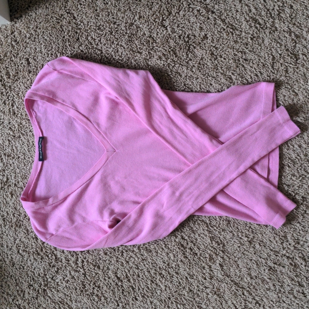 Brandy Melville Bubble Gum Pink Long Sleeve Top